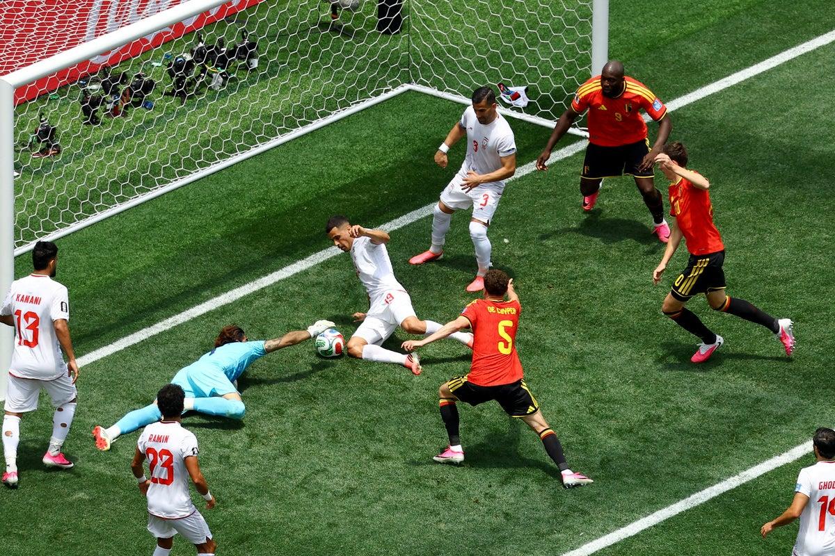 Bélgica enfrenta problemas no Mundial após empate com o Irão graças a Alireza Beiranvand