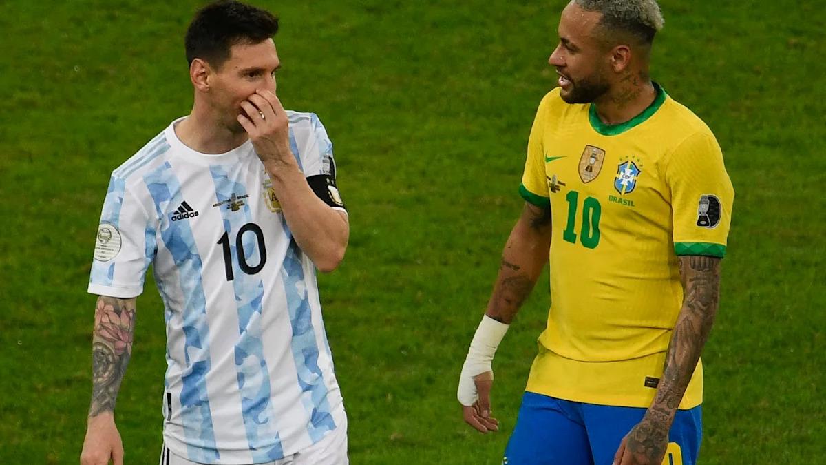 Neymar honra Messi antes da despedida da Argentina